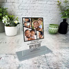 Stepdad Birthday Gift Black Grid Photo Frame Personalised Acrylic Plaque