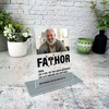 Birthday Gift Fathoor Thor Photo Frame Personalised Acrylic Plaque