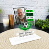 Birthday Gift Best Dad Football Photo Personalised Acrylic Plaque