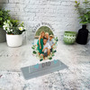 Dad Happy Birthday Gift Wreath Photo Personalised Acrylic Plaque