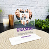 Grandad Heart Photo Birthday Gift Personalised Acrylic Plaque