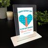 Grandfather Fathers Day Gift Heart Shirt With Tie Personalised Acrylic Plaque