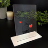 Fathers Day Gift Fist Four Small Hands Red Hearts Personalised Acrylic Plaque