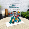 Fathers Day Gift Super Dad Comic Book Style Photo Personalised Acrylic Plaque