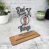 Fathers Day Gift Dad Fixer Of Things Round Photo Personalised Acrylic Plaque