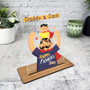 Fathers Day Gift Funny Dad With Mustache Child Personalised Acrylic Plaque