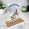 Happy Father's Day Gift Blue Photo I Love You Personalised Acrylic Plaque