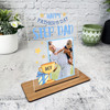 Stepdad Happy Father's Day Gift Trophy Photo Personalised Acrylic Plaque