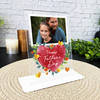 Happy Father's Day Gift Red Heart Photo Personalised Acrylic Plaque