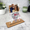 20 Years 20th Wedding Anniversary Gift Heart Photo Personalised Acrylic Plaque