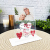 70 Years 70th Wedding Anniversary Gift Heart Photo Personalised Acrylic Plaque