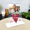 3 Years 3rd Wedding Anniversary Gift Heart Photo Personalised Acrylic Plaque