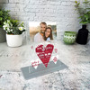 3 Years 3rd Wedding Anniversary Gift Heart Photo Personalised Acrylic Plaque