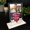 3 Years 3rd Wedding Anniversary Gift Heart Photo Personalised Acrylic Plaque