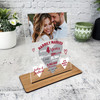 4 Years 4th Wedding Anniversary Gift Heart Photo Personalised Acrylic Plaque