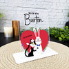 Funny Cat Bunny Couple Wedding Day Gift Personalised Acrylic Plaque