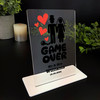 Game Over Wedding Day Gift Just Married Personalised Acrylic Plaque