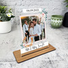 Wedding Day Gift Pink Photo Horseshoe Personalised Acrylic Plaque