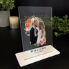 Red Floral Photo Wedding Day Gift Personalised Acrylic Plaque