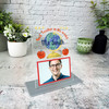 Best Teacher In The World Gift Globe Photo Personalised Acrylic Plaque