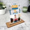 Best Teacher Gift Trophy Photo Orange Personalised Acrylic Plaque