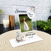 Floral Gift For Flower Girl Photo Personalised Acrylic Plaque