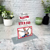 Thanks For Being A Great Stepdad Gift Red Photo Personalised Acrylic Plaque