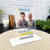 Gift For Grandad To Me You Are The World Photo Personalised Acrylic Plaque