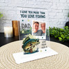 Fishing Gift For Dad Fishing Photo Fish Green Personalised Acrylic Plaque