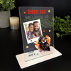 Biker Motorbike Gift For Dad Orange Photo Personalised Acrylic Plaque