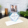Best Gift For Grandad Blue Flower Photo Personalised Acrylic Plaque