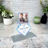 Best Gift For Grandad Blue Flower Photo Personalised Acrylic Plaque