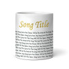 Golden and Green Leaves Botanical Any Song Lyrics Music Gift Personalised Mug