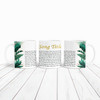 Golden and Green Leaves Botanical Any Song Lyrics Music Gift Personalised Mug