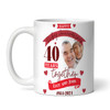 40 Years Together 40th Wedding Anniversary Gift Ruby Photo Personalised Mug