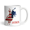 Bull Riding American Flag Gift Coffee Tea Cup Personalised Mug