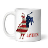 Bull Riding American Flag Gift Coffee Tea Cup Personalised Mug