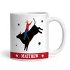 Bull Riding Rodeo Gift Icon Coffee Tea Cup Personalised Mug