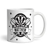 Darts Gift Black White Coffee Tea Cup Personalised Mug