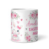 Easter Gift Bunny Pink Girl Happy Easter Coffee Tea Cup Personalised Mug