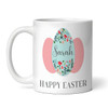 Happy Easter Gift Pink Easter Egg Coffee Tea Cup Personalised Mug