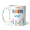 Happy Easter Gift Bright Bunny Rabbit Coffee Tea Cup Personalised Mug