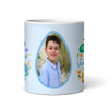 Happy Easter Gift Boy Blue Easter Egg Photo Coffee Tea Cup Personalised Mug