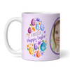 Happy Easter Gift Purple Easter Egg Photo Coffee Tea Cup Personalised Mug