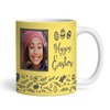 Happy Easter Gift Yellow Silver Photo Coffee Tea Cup Personalised Mug