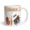 Jazz Classical Music Gift Gold Coffee Tea Cup Personalised Mug