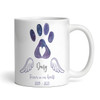 Pet Loss Paw Print Angel Wings Sympathy Memorial Keepsake Gift Personalised Mug