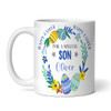 Son Happy Easter Gift Egg Floral Wreath Coffee Tea Cup Personalised Mug