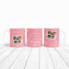 Thank You Bridesmaid Gift Wedding Photo Pink Coffee Tea Cup Personalised Mug