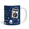 Thank You Groomsman Gift Blue Wedding Photo Coffee Tea Cup Personalised Mug